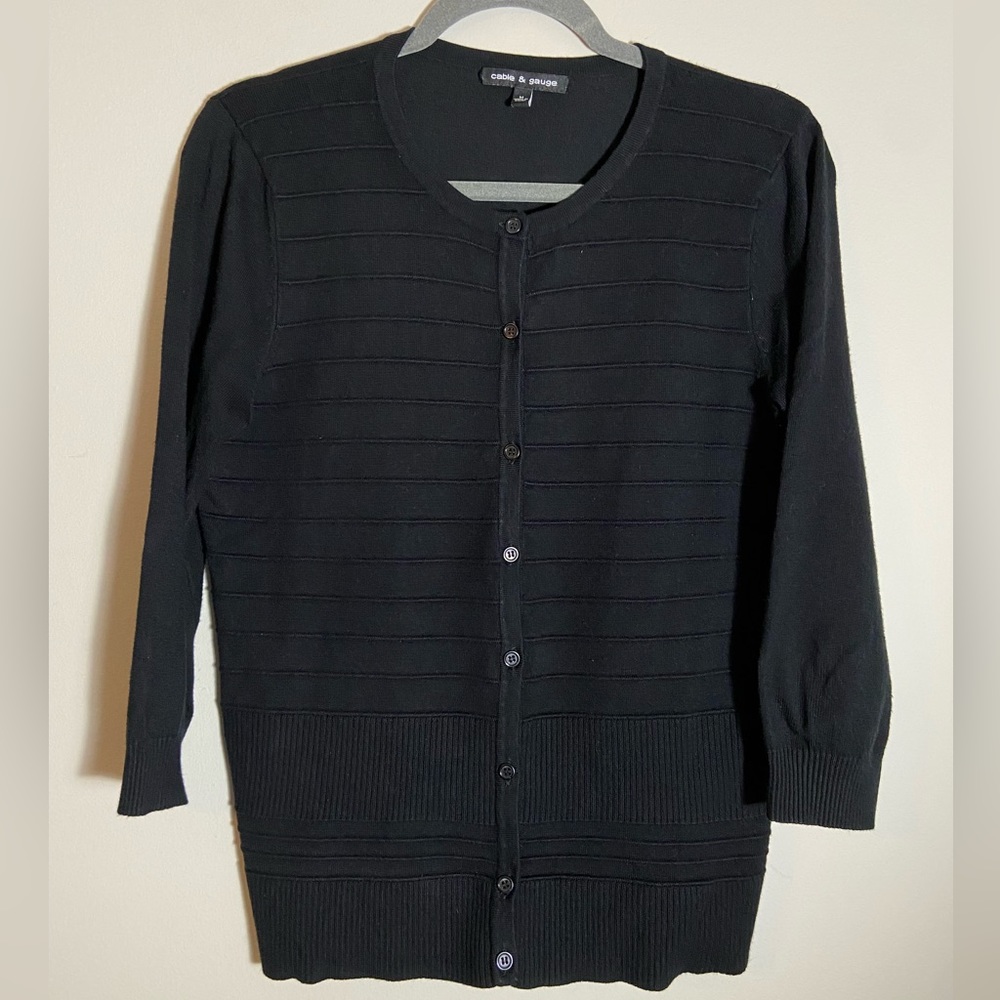 Black size M button down cardigan sweater